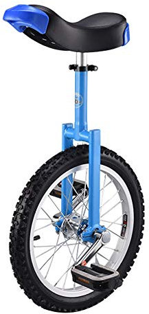 HWF Einrad 24 / 20 / 18 / 16 Rad Einrad für Kinder/Erwachsene, Blau Balance Radfahren Fahrräder Fahrrad mit Verstellbarem Sitz und Rutschfestes Pedal, Ab 9 Jahren