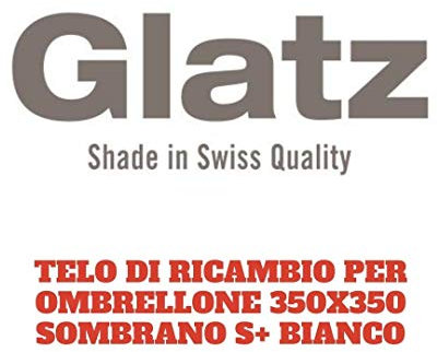 PRGA Toile de rechange pour parasol, 350 x 350 cm, Sommbrano S+ Blanc