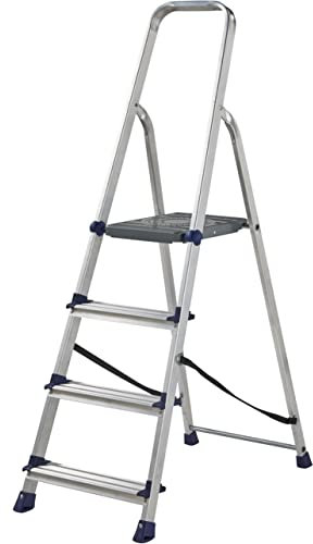 Werner 4 Tread Step Ladder with Large Platform and High Handrail