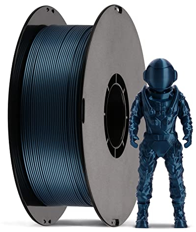 ANYCUBIC PLA Filament 1.75mm Silk Metallblau, 3D Drucker Filament 1.75 PLA 1kg Spool, Glänzend, Premium-Qualität, Biologisch abbaubar