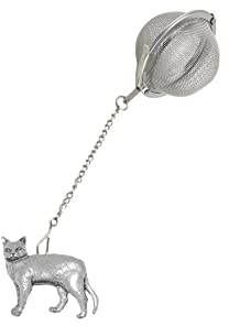 pp-c04 Infuseur boule en acier inoxydable Motif chat de Birmanie
