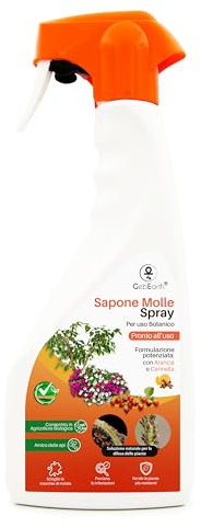 GebEarth® | Sapone Molle Spray Pronto Uso | Protezione dai Parassiti 100% Naturale | Adatto a Piante Commestibili | Sicuro per Animali e Bambini | Formulazione Potenziata con Arancia e Cannella
