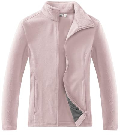 33,000ft Damen Fleecejacke mit Durchgehendem Reißverschluss mit 4 Taschen | Leicht, Warm, Stehkragen, Atmungsaktiv, Weich, Pillingresistent, für Wandern, Freizeit, Sport, Outdoor