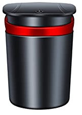 CULPRT Automobilmetall -Aschenbecher, Tragbarer Aschenbecher Mit Deckelfilter Und Abnehmbarer Leichterer Usb -Netzteil Für Die Einfache Reinigung Für Weihnachten, Geburtstag, Einfach Zu Reinigen/Rot