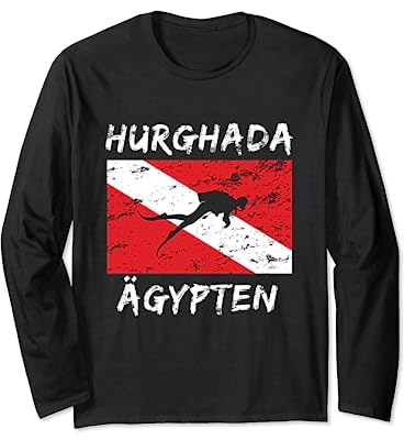 Hurghada Tauchen Rotes Meer Design Taucher Urlaub Ägypten Langarmshirt