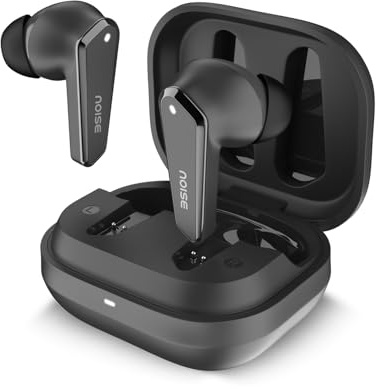 Bullerknoppar N1 in-ear trådlösa öronsnäckor med kromfinish, 40 timmars speltid, Quad Mic med ENC, ultralåg latens (upp till 40 ms), Instacharge (10 min=120 min), Bluetooth v5.3