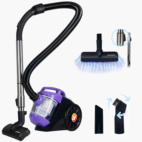 EFFEKTIV Aspirateur sans Sac GranTornado 1000X, MultiCyclonic 1200W Puissant Compact Aspirateur Traineau, Puissance 85000Pa, Capacité 1.5L, Silencieux 76dB, Filtre HEPA, Càble de 3m, Special Animaux