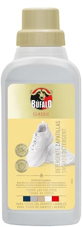 Búfalo Classic - Detergente Líquido Concentrado para Zapatillas con Neutraroma | Limpiador Zapatillas Blancas y Deportivas | Elimina Olores | Apto Lavadora 30°C | Dermatológicamente Testado - 6x500ml