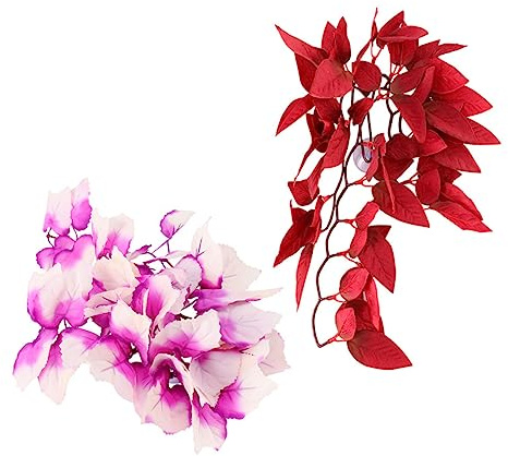 INOOMP 2pièces Plantes Décoratives pour Terrarium De Faux Vignes Résistantes pour Reptiles Décoration Réaliste pour Terrarium Et Cage à Reptiles