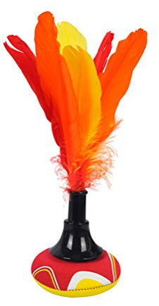 shenruifa Neopren-Handfederball, Farbenfrohes Strandunterhaltungs-Indiaca-Federball-Hand-Badminton die Freizeit (Bunt)