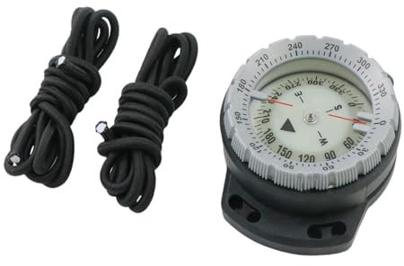 Brújula para kayak, brújula de buceo | brújula de buceo impermeable con cuerda | brújula luminosa con ventana lateral, brújula marina, accesorios de buceo