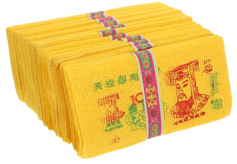 OSALADI 12 Mazzette Di Banconote Degli Antenati - Banconote Tradizionali Cinesi Per La Benedizione Denaro Degli Antenati Oggetti Sacrificali Facili Da Bruciare Carta Moneta Per Il
