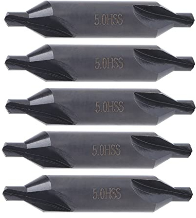 Jectse 5PCS Centering Drill Bits,5mm High Speed Steel Positioning Drill Bits Drilling Tools,Power Tool Accessories,for Bench, Milling Machines