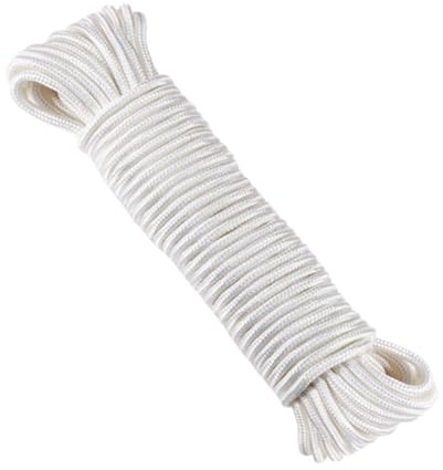 PartyKindom Ersatzseil für Fahnenmast Nylonseil 6mm X 24m Wetterbeständig UV Beständig 12-strängig Geflochtenes Nylonseil für Fahnenmast und Outdoor Nutzung