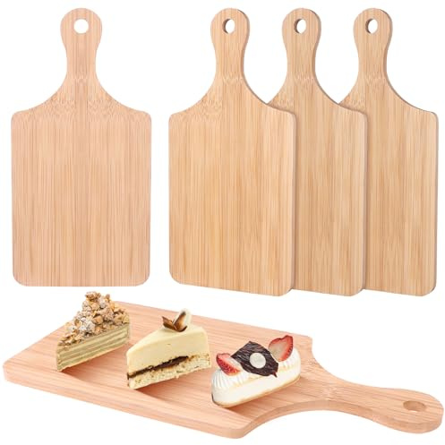 3 Pcs Bamboo Chopping Board with Handle 11x5 Cutting Board Bulk
