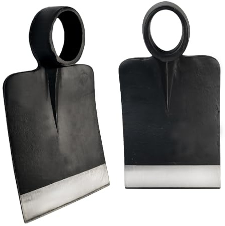 CRISALIDE Azada forjada a mano, 600 g, ultrarresistente, hoja de 12 cm x 20 cm, orificio de 3,4 cm, de acero para huerto y jardín – mango no incluido