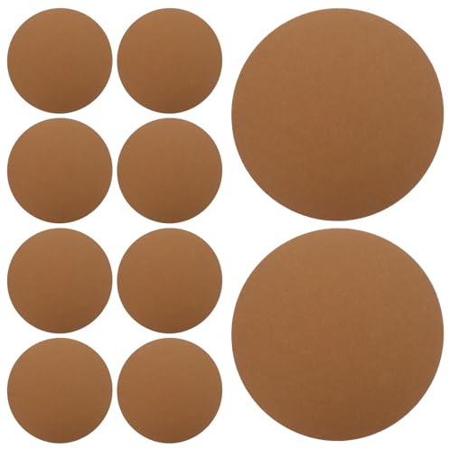 POPETPOP Lot de 10 sous-Assiettes Rondes en Feutre Double Face Absorbant pour Plantes D'intérieur et D'extérieur, Protection Légère et Solide des Meubles, Diamètre 20cm