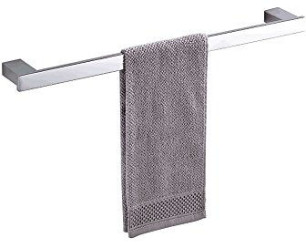 Modernes Quadrat Einzelne Handtuchhalter Edelstahl Handtuchstange für Bad und Küche,Polierter Chrom,620mm,Beelee BA8003SC