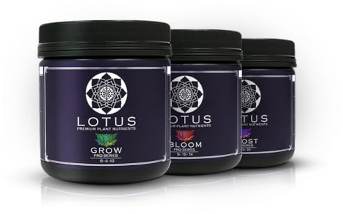 Lotus Nutrients Kit de démarrage (Bloom, Boost, and Grow) – Engrais en poudre nutritif pour plantes le plus avancé pour le sol, la culture hydroponique et d'autres milieux de culture.