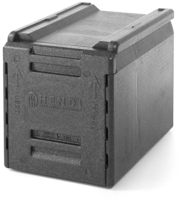 HENDI Thermo Catering Container, mit 5 Einschüben für GN-Behältern mit einem Abstand von 65mm, Thermo frontlader, 66L, 600x400x(H) 490mm, Polypropylen