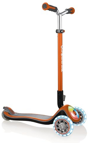 GLOBBER Elite Roller – Tretroller Kinder ab 3 Jahre - Scooter - ABEC 5, 3-rädrig – höhenverstellbar - LED-Rollen