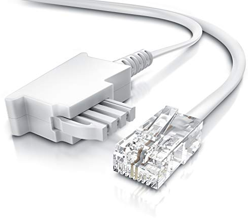 CSL-Computer - Internet Kabel Routerkabel - TAE-F Stecker auf RJ45 Stecker - 6m - Internetkabel – Router an die Telefondose – Kompatibel mit DSL VDSL Fritzbox Internet Router an Telefondose TAE - weiß