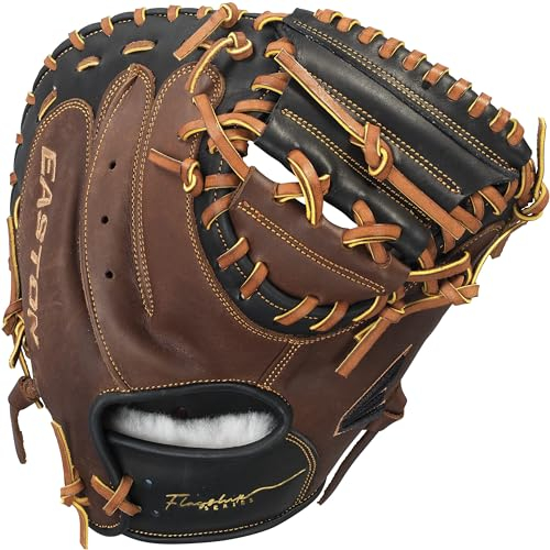 Easton Unisex – Erwachsene 8071060 Flaggenschiff FS-H35 33,5 cm rechts, 1-teiliges solides Netz | Braun/Schwarz, 33.5 | Catcher