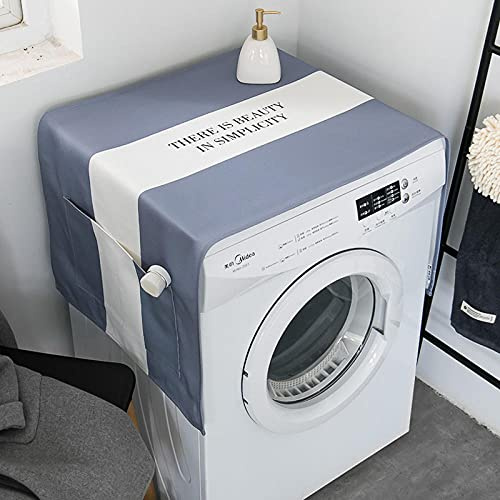 Abdeckung Waschmaschine Decken Waschmaschinen Abdeckungen Waschmaschinenbezug WaschmaschinenüBerzug Auflage Mit Aufbewahrungstasche hellgrau 55 X 140cm