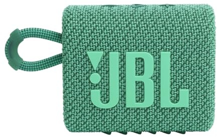 JBL Go 3 Eco, Altavoz inalámbrico Bluetooth, resistente al agua y con 5 horas de batería, verde