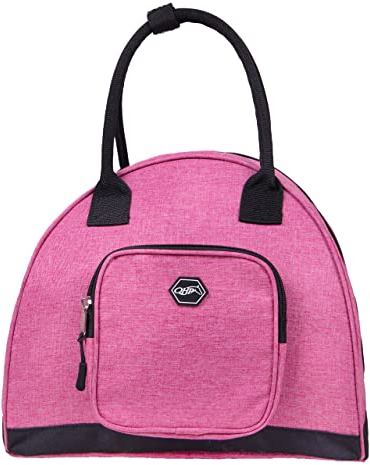 QHP Reithelmtasche mit Handgriffen Reißverschluss Zusatzfach rosa