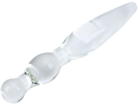 Aptitan 8.8 Clear Glass Dildo Crystal Female Masturbator G-Spot Stimulator Sex Pleasure Wand
