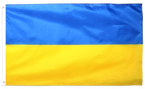 Grande bandiera dell'Ucraina, 1,5 x 0,9 m, decorazione per interni ed esterni