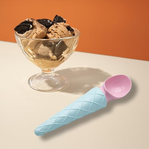 Professional Ice Cream Scoop with Cute Non-Slip Cone Shaped Handle, Dishwasher-Washable Ball Scoop (MOD 1)