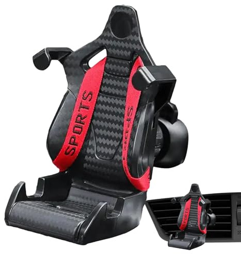 Honhoha Soporte para teléfono para automóvil, soporte para teléfono para automóvil | Soporte para teléfono móvil con asiento de carreras - Soporte giratorio para salida de aire de coche para teléfono,