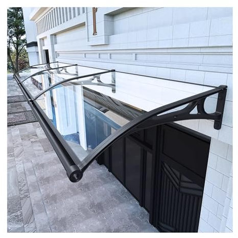 Outdoor Front Door Patio Sun Shetter Awning Canopy with Modern Curved Design Choose Your Color (80cm x 440cm)