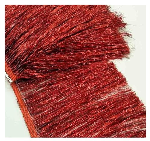 TYNXK Fransen Mit Quastenbesatz 1 Yard 20 cm breite Spitzenfransenbesatz Quaste Fransenbesatz for lateinamerikanische Kleider Bühnenkleidung Zubehör Spitzenband Quaste Fransenbesatz(M9)