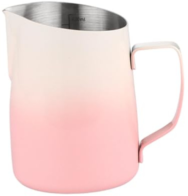 LOVIVER Jarra de de leche jarra leche jarra jarra profesional jarra de cafetería, Rosa