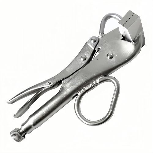 Vice Grips Locking Pliers, Heavy Duty Sheet Metal Duck Bill Plier Tools, High Carbon Steel Metal Bending Welding Pliers Clamps with Large Pull Tabs Adjustable Pressure