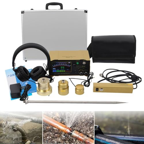 CFDZCP Detector De Fugas De Agua For Tuberías, Frecuencia Ajustable De 200 Hz A 3000 Hz, Detector Profesional De Fugas De Agua For Calefacción por Suelo Radiante, con Auriculares.