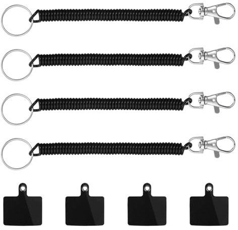 4 set telefonband universal telefonrem med lapp elastisk knytband handledsrem infällbara mobiltelefonremmar stöldskydd telefoner berlocker snodd för de flesta smartphone-skydd skidåkning vandring
