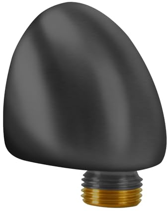 50560-BL Water Supply Elbow For Hand Shower Elbow With Holde, Wall-Mount Supply Wall Elbow For Hand Held Shower Elbow Adapter,Wall Supply Elbow For Hand Shower Drop Elbow.Matte Black