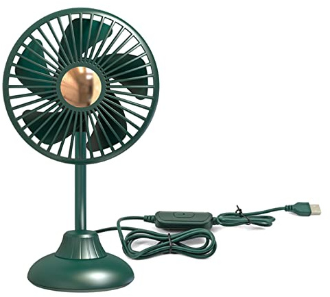 Ventilador de 3 velocidades de refrigeración para coche, pequeño ventilador de mesa de 4.5 pulgadas, ventilador pequeño, carga USB, ventilador de camping
