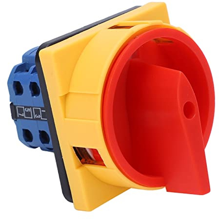 Saluaqui Interruptor de de Leva Giratoria Universal con Contactos Plateados y PC Retardante de Llamas para Selector de Corte de Alimentación DC 240V AC 440V, 20A