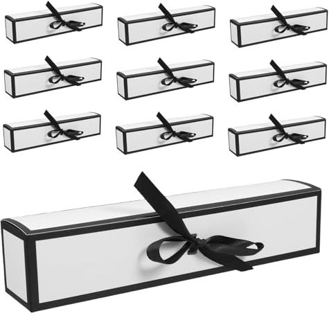 CTIRCHIU 10 Stück-pack Süßigkeitenbox aus Papier für Schokolade und Macarons Vielseitig und Tragbar Elegantes Design für Valentinstag und Geburtstagsfeiern