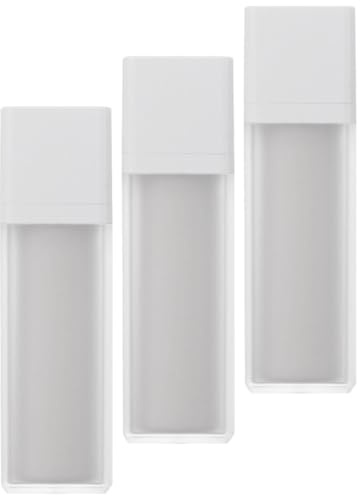 jojofuny Flacons Pompe sans Air Rechargeables en Plastique As et Pp 15ml Lot de 3 pour Cosmétiques et Lotions, pour Voyage et Vacances