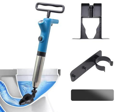 LINTRA Rohrreinigungspumpe, Abflussreiniger Pumpe mit Anschlusskopf, Druckluft Rohrreiniger mit Manometer, gür Badezimmer, Toiletten, Sanitäre Einrichtungen und Waschbecken