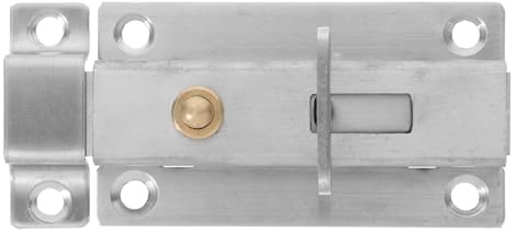 COLLBATH Chiavistello Automatico in Acciaio Inox 3 Pollici Ritorno Rapido Catenaccio per Porte e Finestre Serratura di Sicurezza per Armadi e Bagni Installazione senza Utensili Adatto