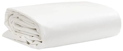 Telone di copertura con occhielli, colore bianco, 1,5 x 10 m, 650 g/m², per mobili da giardino, legno, auto, campeggio, piscina