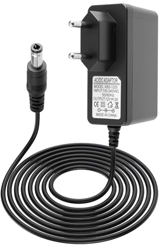 Fuente de alimentación 12V 2A 24W Universal, Adaptador AC/DC 100-240V a DC 12V 2000mA, Transformador Conector Positivo, Alimentador 12v 2a para LED, Router, cámaras CCTV, Altavoces, módem, 5.5x2.1mm