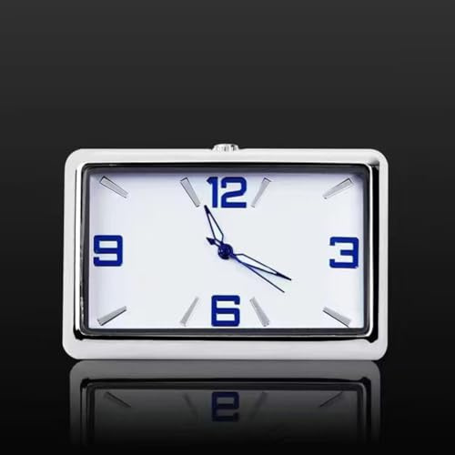Reloj cuadrado de cuarzo para salpicadero de coche con cara de cristal para visualización de horario interior del vehículo y lectura clara, decoración de ajuste de conducción (I)